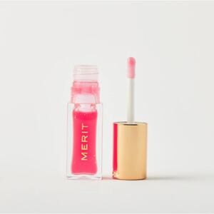MERIT Shade Slick Gelee Tinted Lip Oil Les Deux Pink 7mL NEW IN BOX